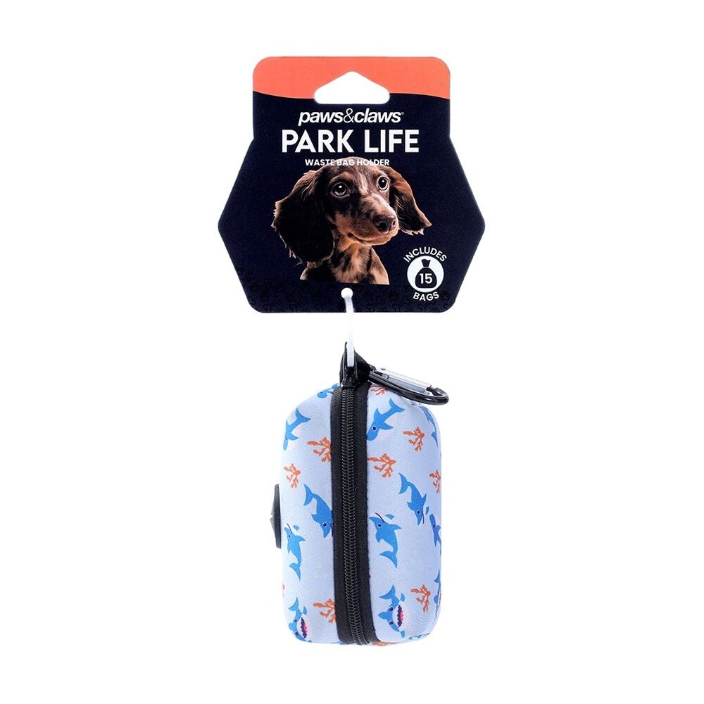 12PK Paws And Claws Pet Dog Park Life Waste Bag Holder Neoprene Asst 9.5x5x5cm
