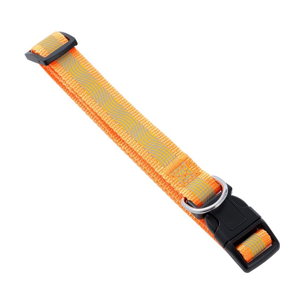 3PK Paws And Claws Reflective Pet Dog Collar Assorted Medium 35-50cm X 2cm