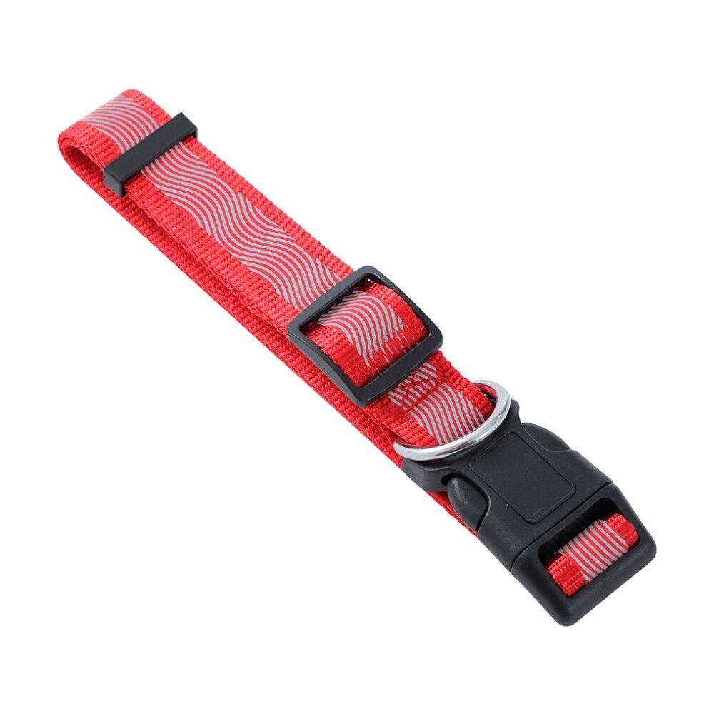 6PK Paws And Claws Reflective Pet Dog Collar Assorted Large 45-65cmx2.5cm