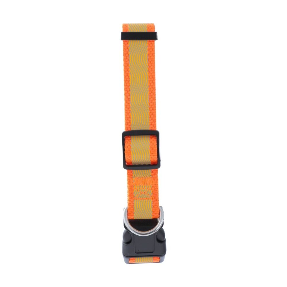 6PK Paws And Claws Reflective Pet Dog Collar Assorted Large 45-65cmx2.5cm