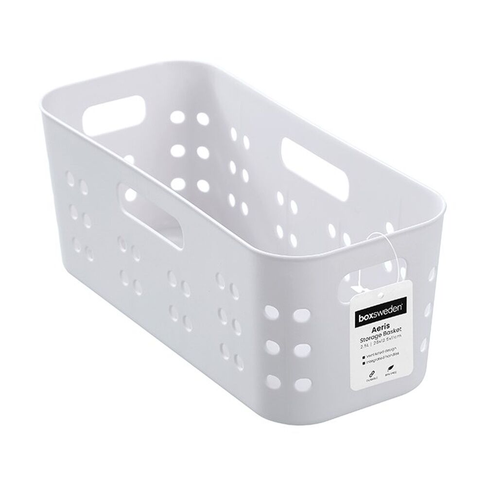 24PK Boxsweden Aeris Basket Home Organiser Storage Container Assorted 2.5L