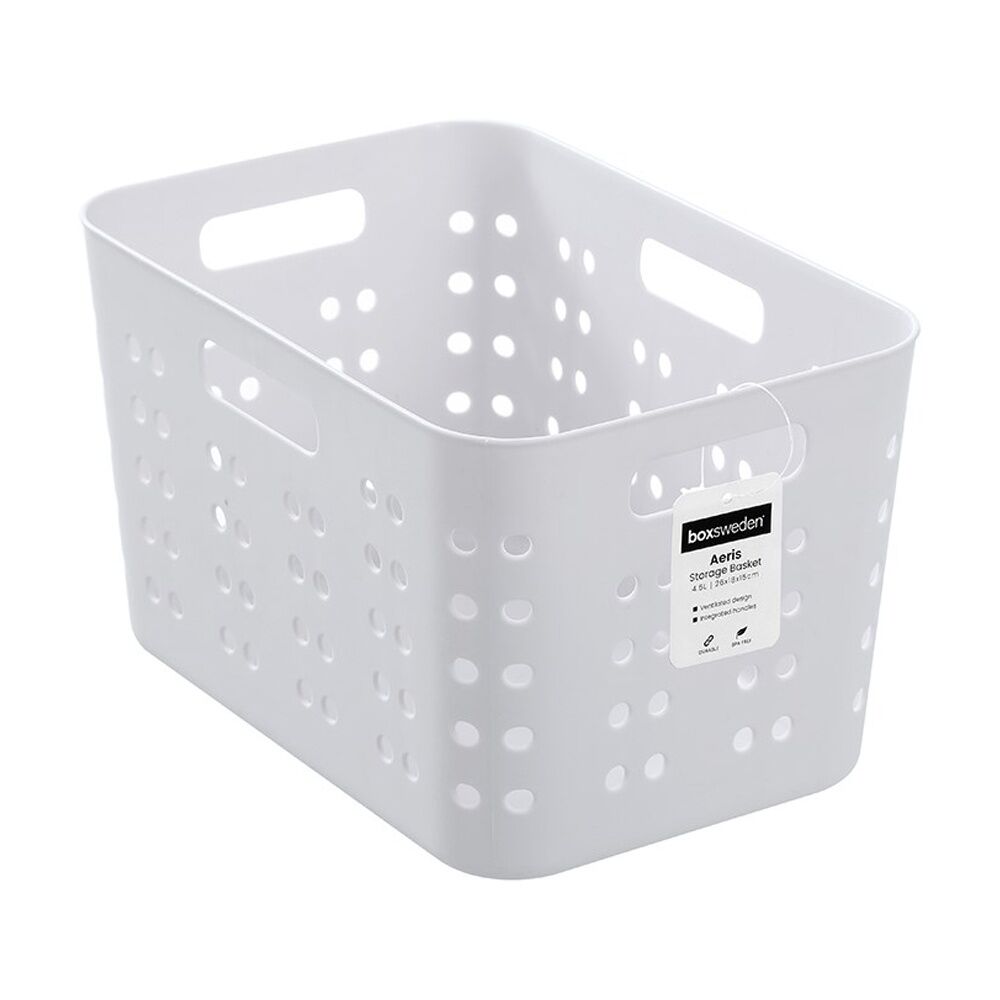 24PK Boxsweden Aeris Basket Home Organiser Storage Container Assorted 4.5L