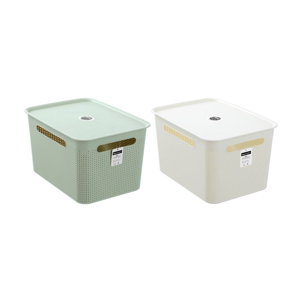 12PK Boxsweden Koi Lidded Home Organiser Storage Container Basket Assorted 16.5L