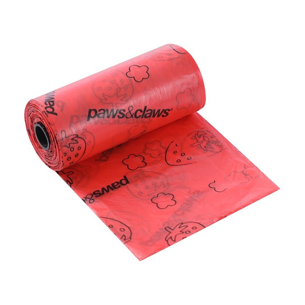 3x 120pc Paws And Claws Scented Poop Bags With Dispenser Assorted