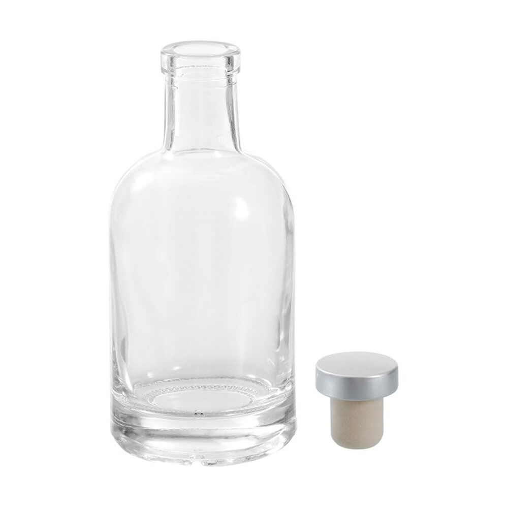 24PK Lemon And Lime Verre Round Glass Bottle Reusable Food Container 200ml