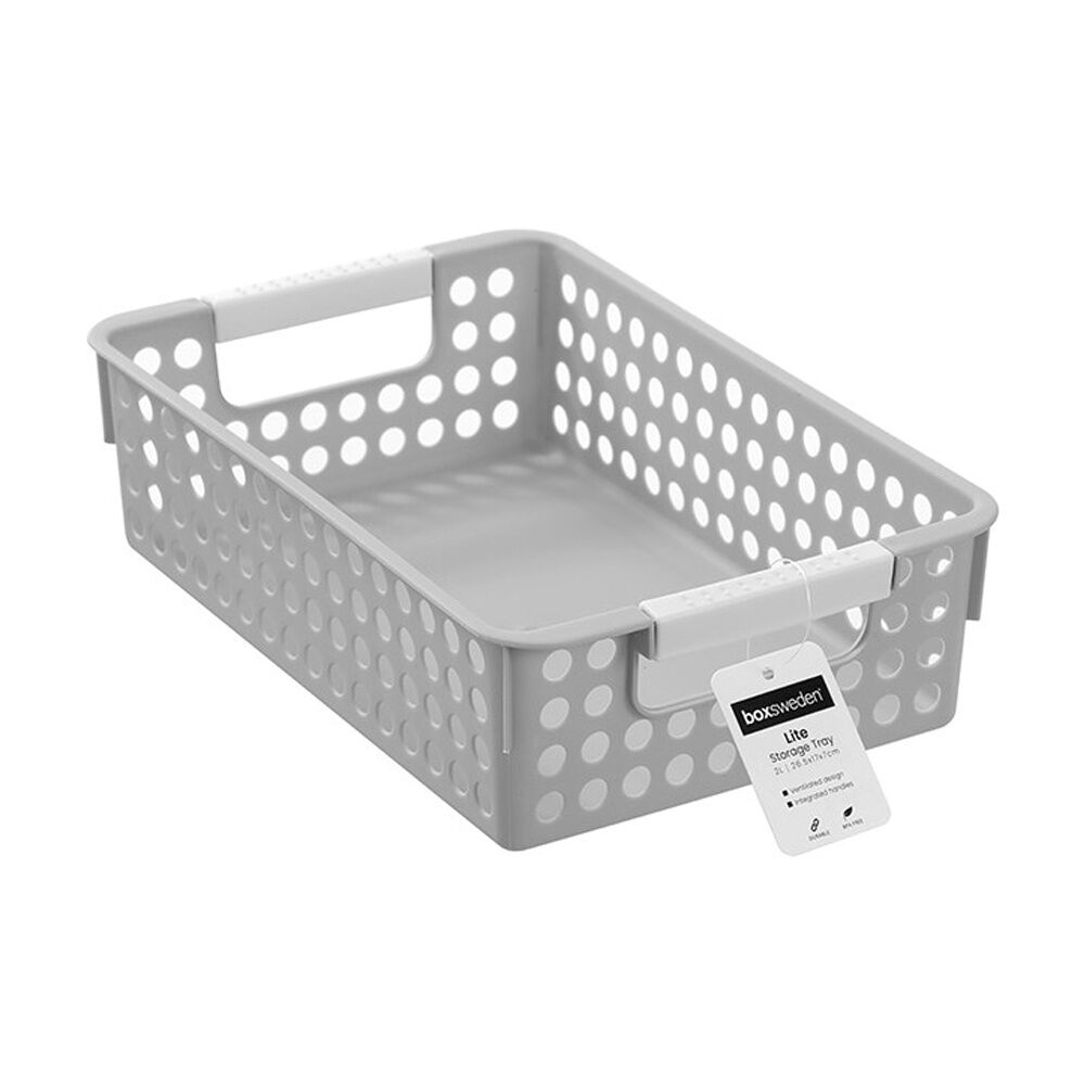 12PK Boxsweden Lite Tray Home Organiser Storage Container 2L 26.5x17x7cm