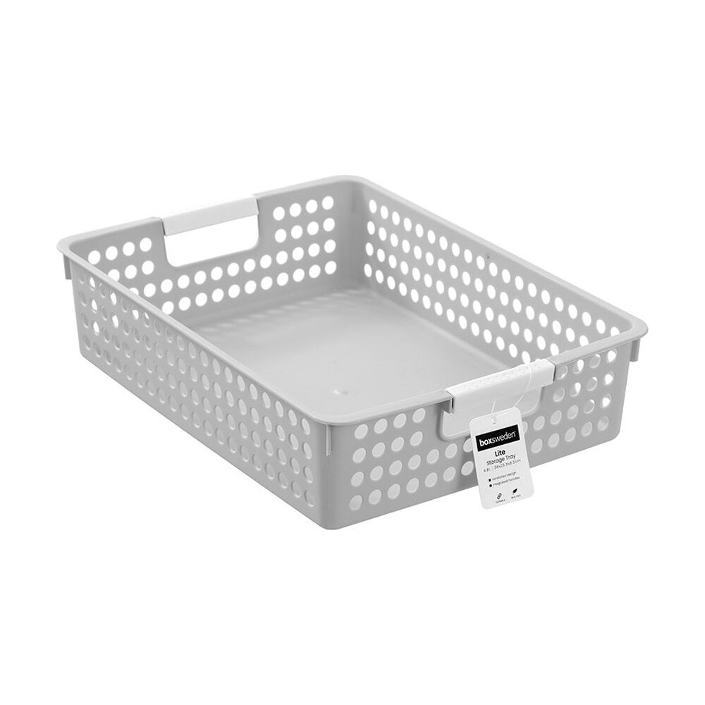 12PK Boxsweden Lite Tray Home Organiser Storage Container 4.8L 36x25.5x8.5cm