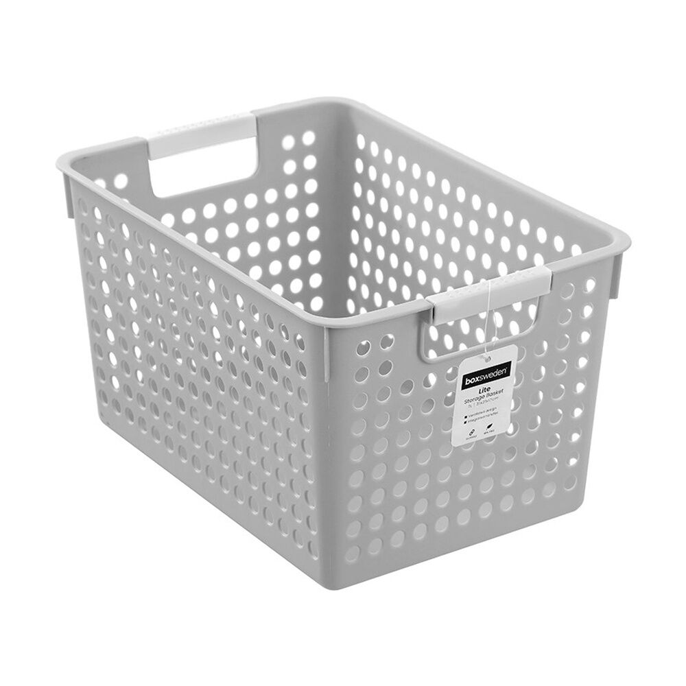 12PK Boxsweden Lite Basket Home Organiser Storage Container Asst 7L 31x21x17cm