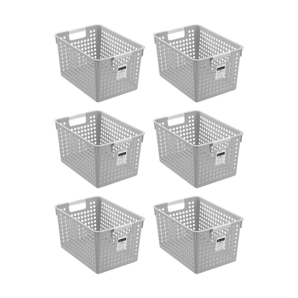 6PK Boxsweden Lite Basket Home Organiser Storage Container Asst 7L 31x21x17cm