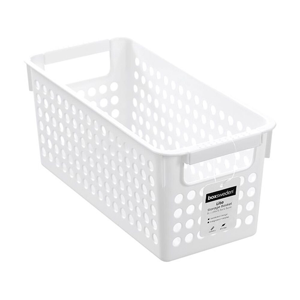 24PK Boxsweden Lite Basket Home Organiser Storage Container Assorted 3L