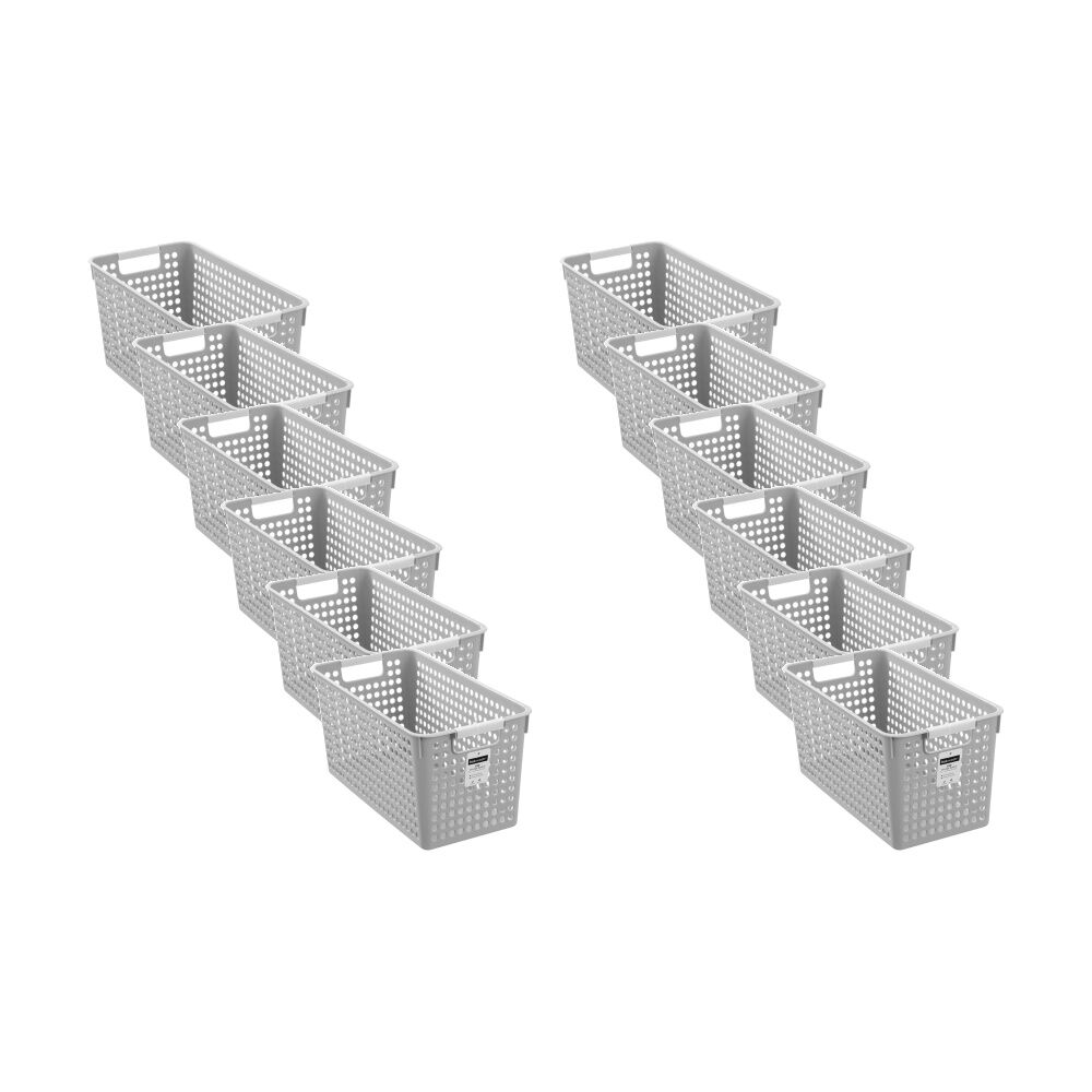 12PK Boxsweden Lite Basket Home Organiser Storage Container Assorted 10L