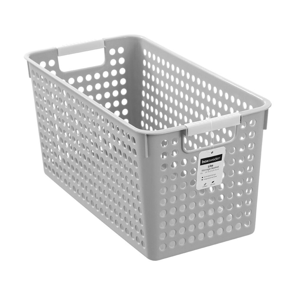 6PK Boxsweden Lite Basket Home Organiser Storage Container Assorted 10L