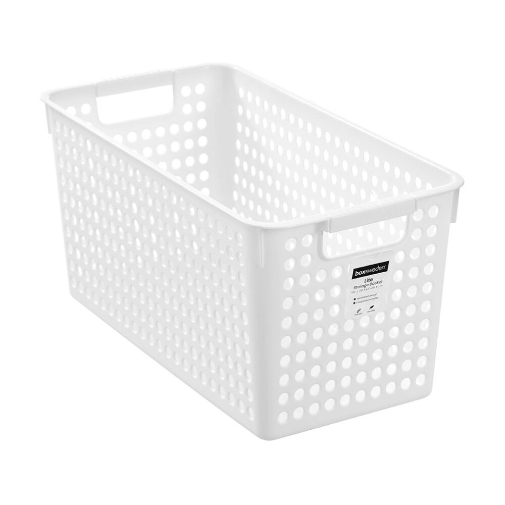 6PK Boxsweden Lite Basket Home Organiser Storage Container Assorted 10L