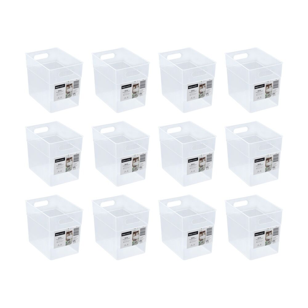 12PK Boxsweden Nova Home/Office Plastic Storage Container 4L 20x14.5x18cm