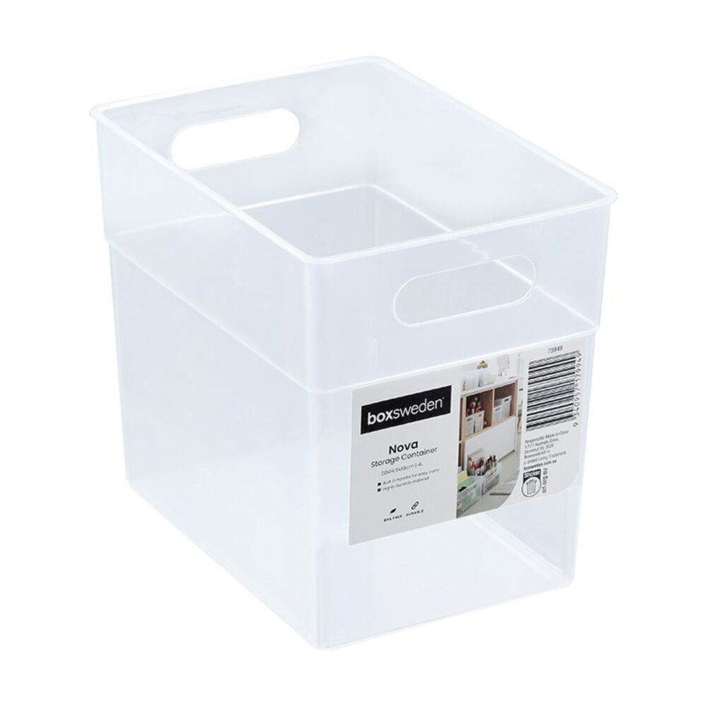 12PK Boxsweden Nova Home/Office Plastic Storage Container 4L 20x14.5x18cm