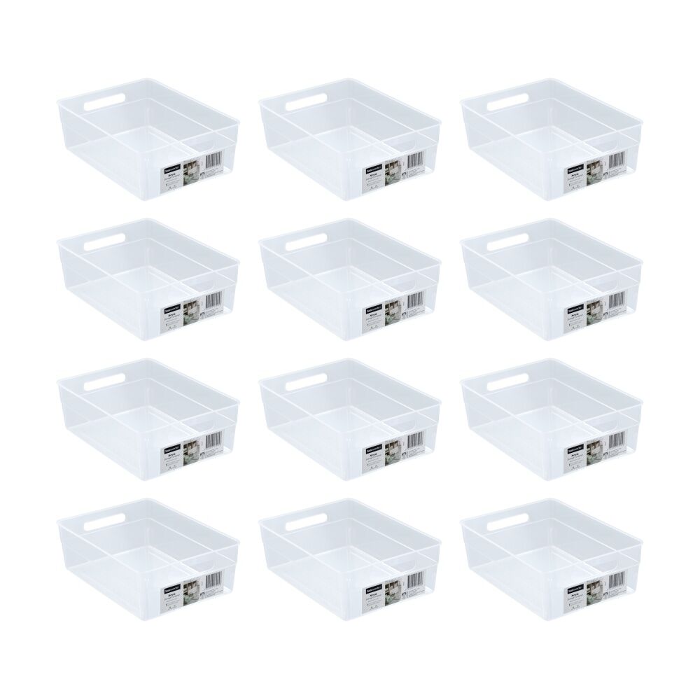 12PK Boxsweden Nova Home/Office Plastic Storage Container 3.8L 28x20x9.5cm