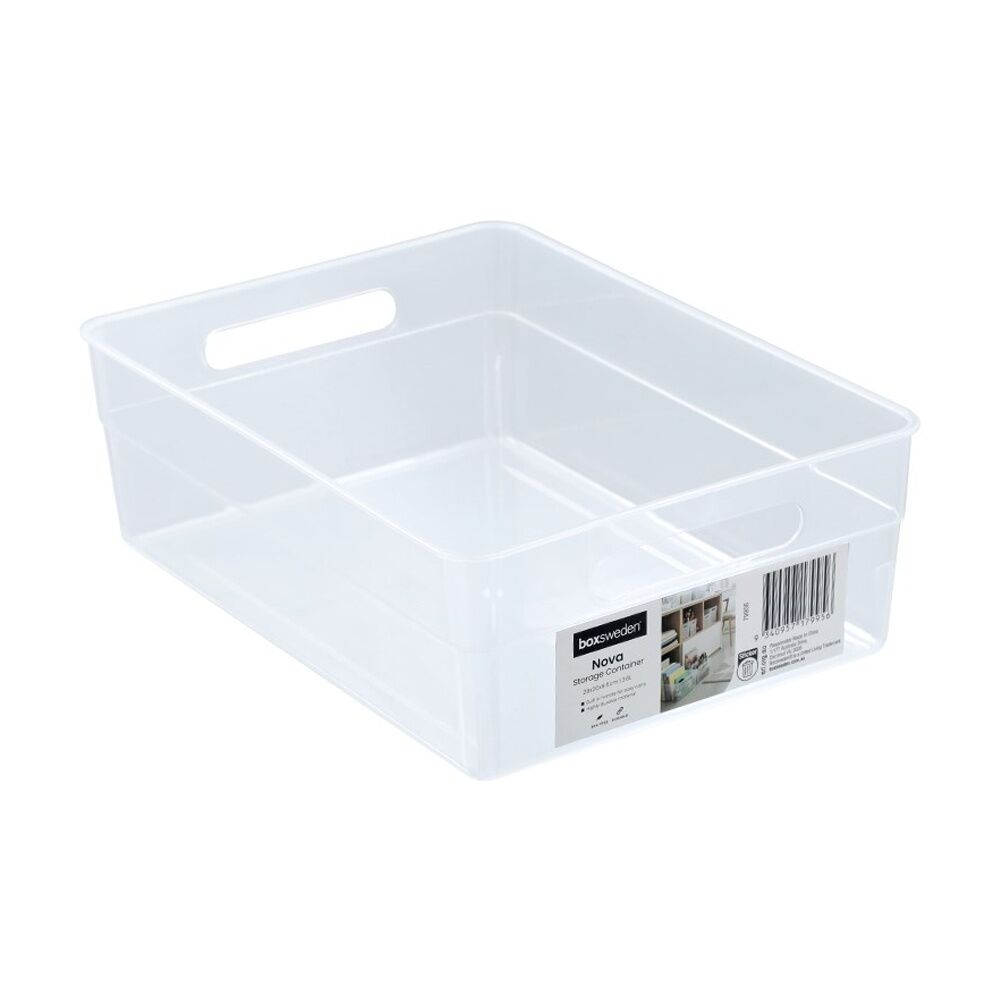 12PK Boxsweden Nova Home/Office Plastic Storage Container 3.8L 28x20x9.5cm
