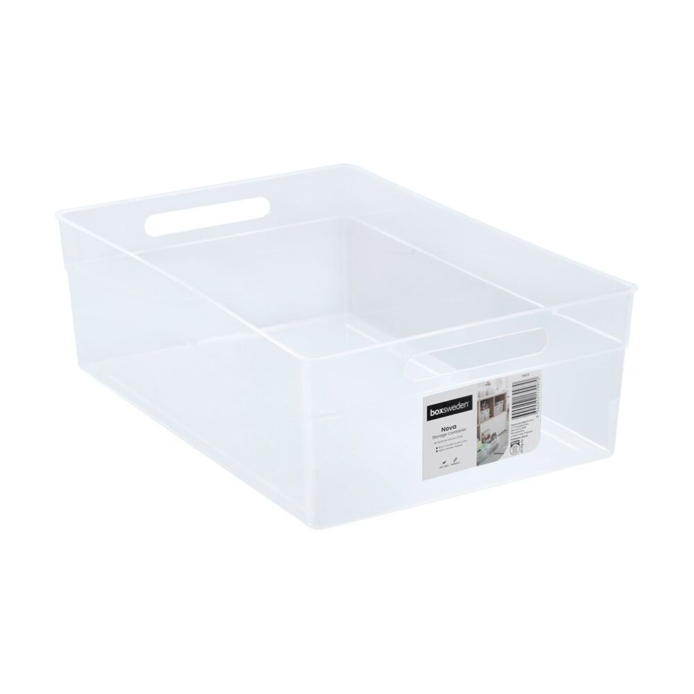 12PK Boxsweden Nova Home/Office Plastic Storage Container 15.5L 44.5x30.5x14.5cm