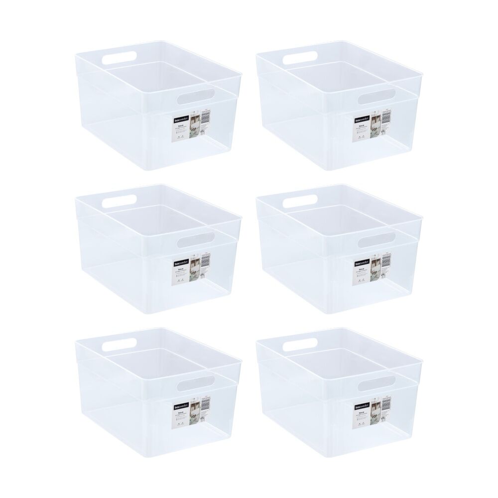 6PK Boxsweden Nova Home/Office Plastic Storage Container 17.3L 37.5x29.5x20cm