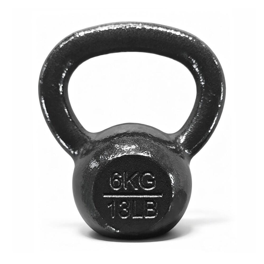 2PK Cast Iron Kettlebell 6kg Balanced Gym Weight W/ Comfortable Handle