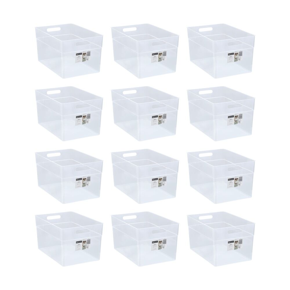 12PK Boxsweden Nova Home/Office Plastic Storage Container 27L 45x30.5x25cm