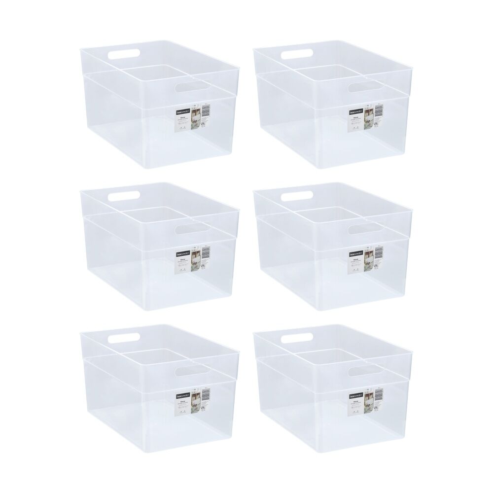 6PK Boxsweden Nova Home/Office Plastic Storage Container 27L 45x30.5x25cm