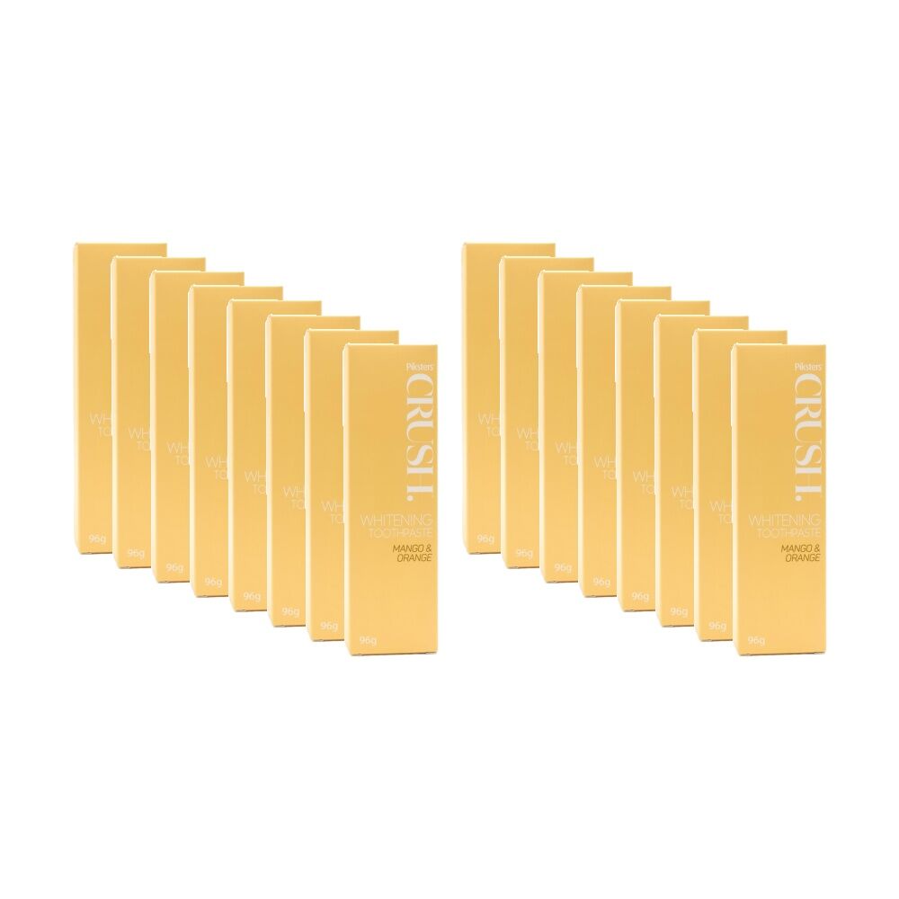 16PK Piksters Crush Whitening Toothpaste Mango & Orange Flavour 96g