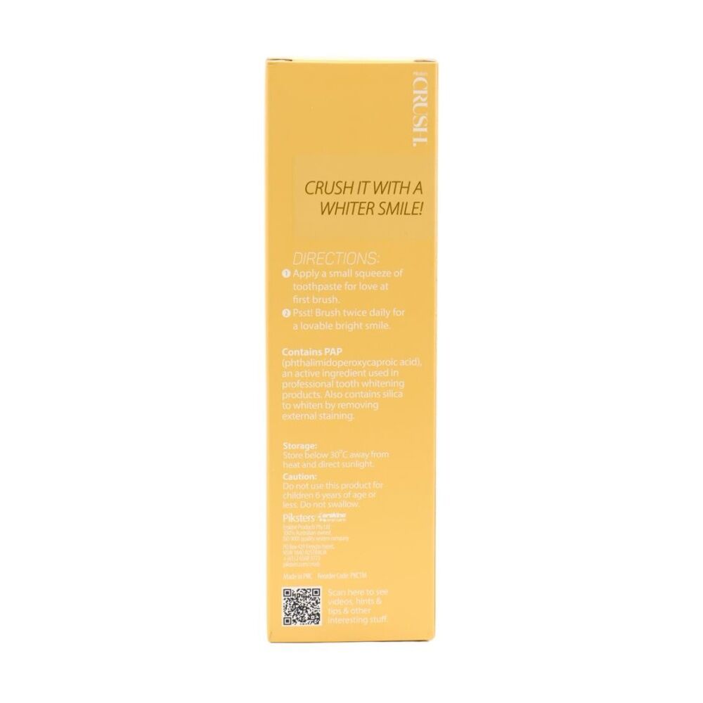 8PK Piksters Crush Whitening Toothpaste Mango & Orange Flavour 96g