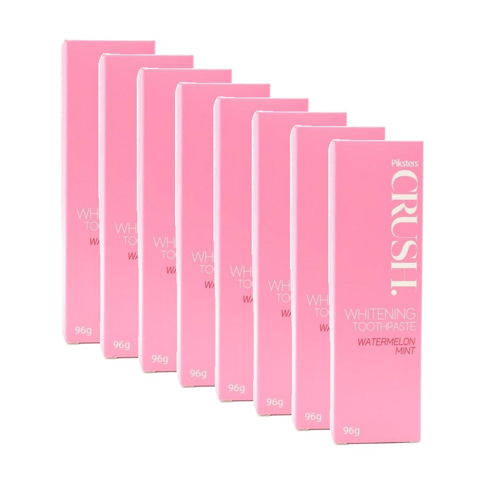 8PK Piksters Crush Whitening Toothpaste Watermelon Mint Flavour 96g