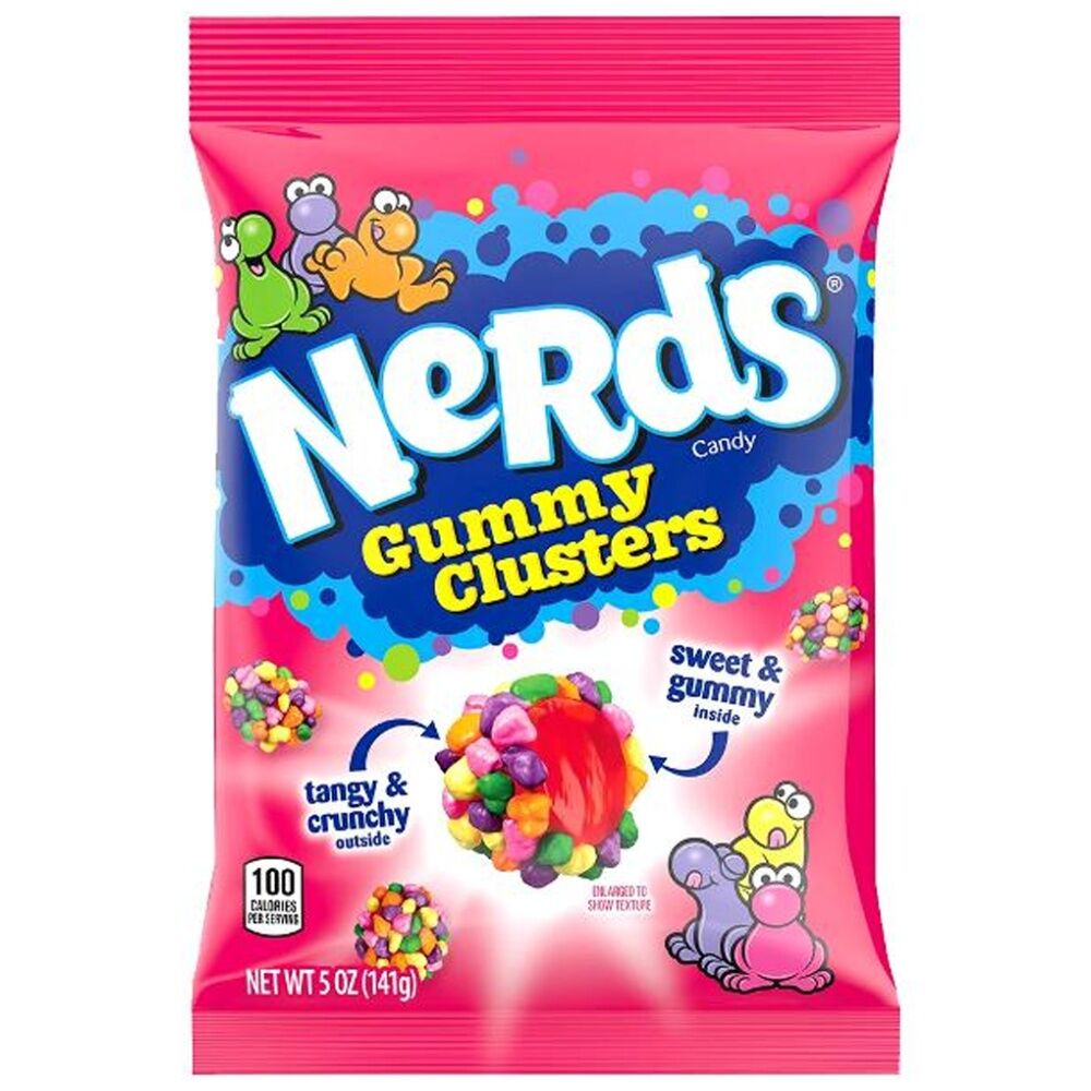12PK Nerds Gummy Clusters Candy Crunchy Shell Soft Inside Lollies 141g
