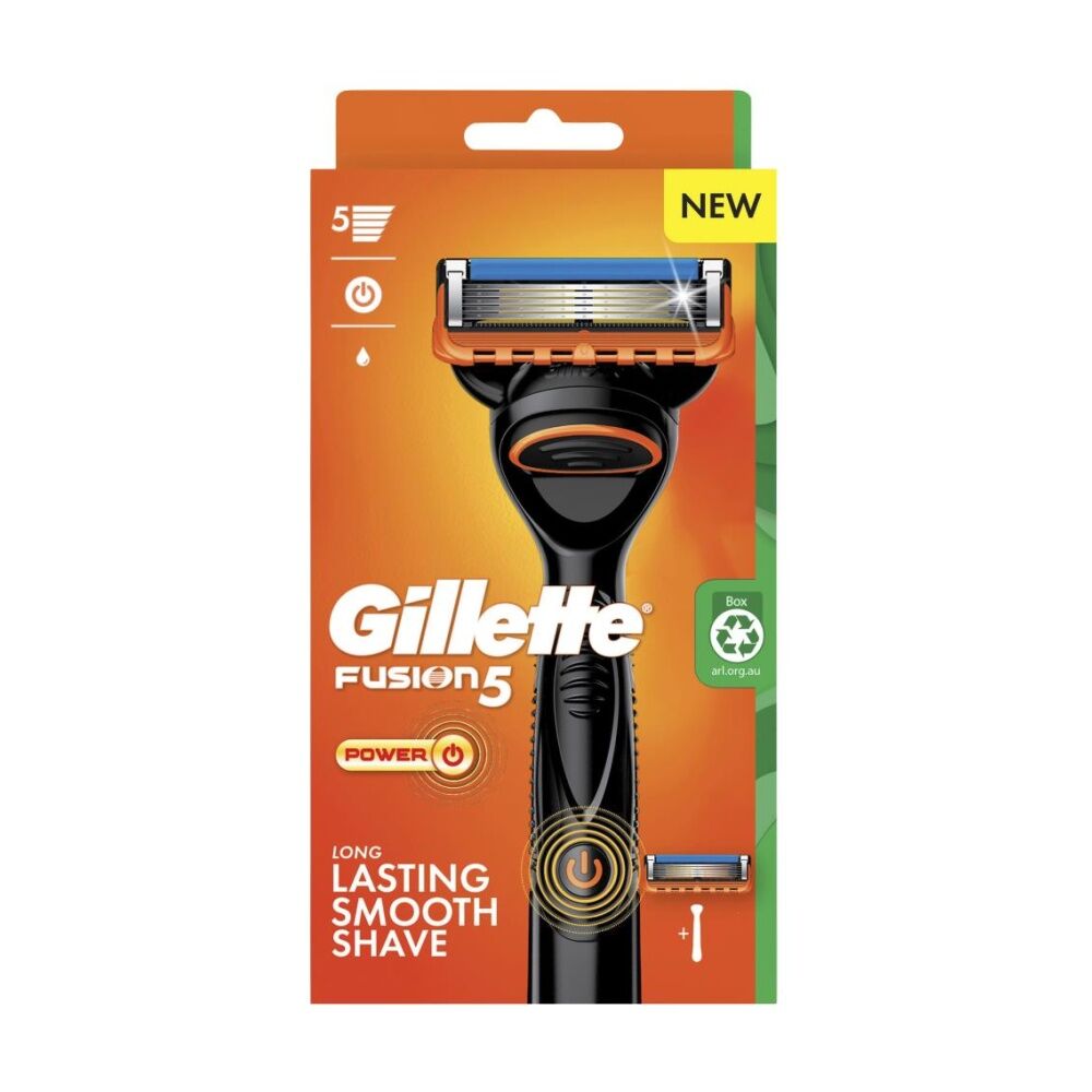 3PK Gillette Men's Fusion5 Power Razor For Close Precision Shave