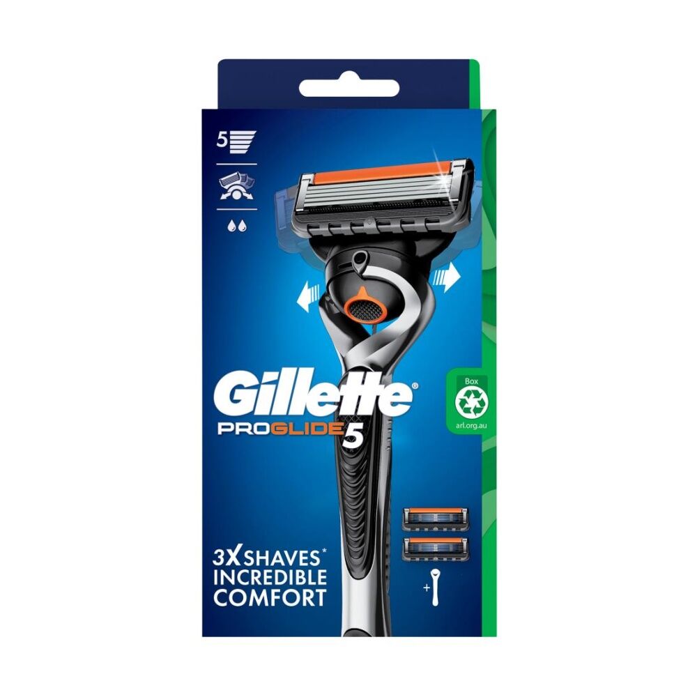 Gillette Pro Glide 5 Men's Shaver W/ Razor Handle & Two Blades