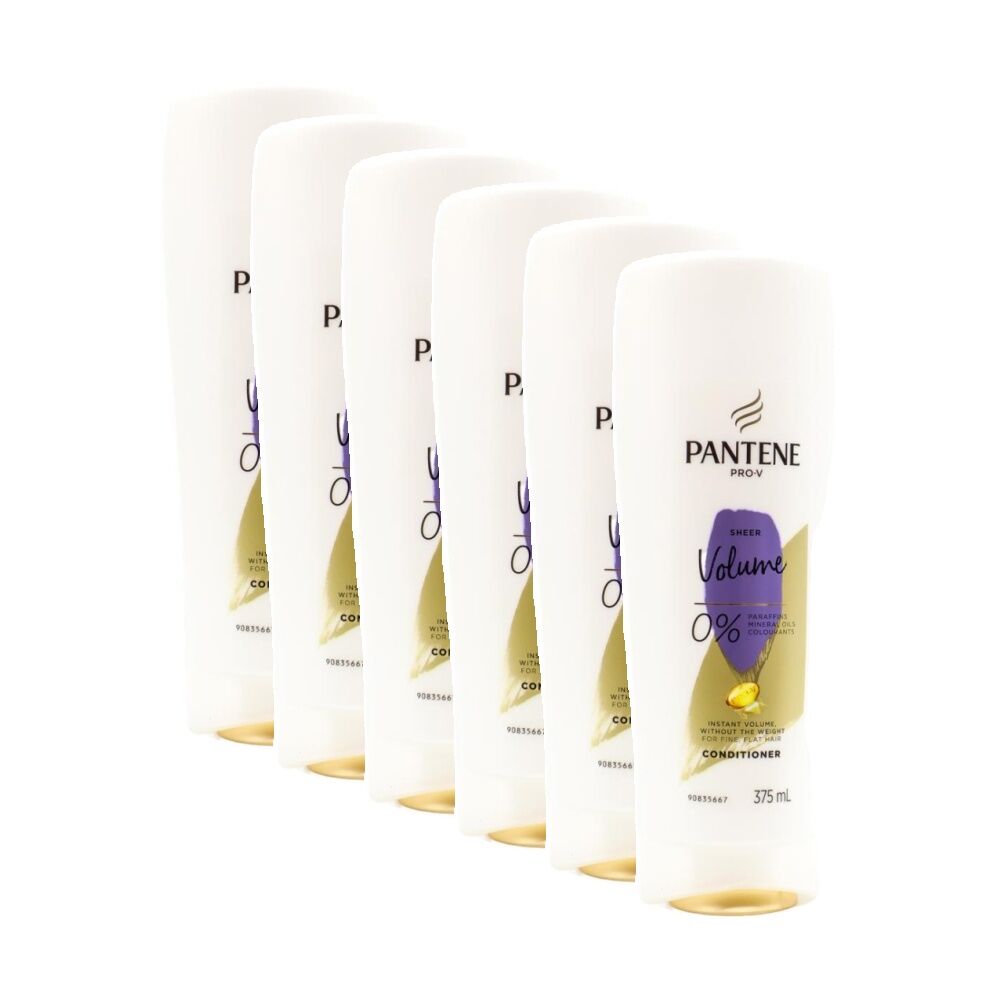 6PK Pantene Pro V Sheer Volume Conditioner For Fine Flat Hair 375ml