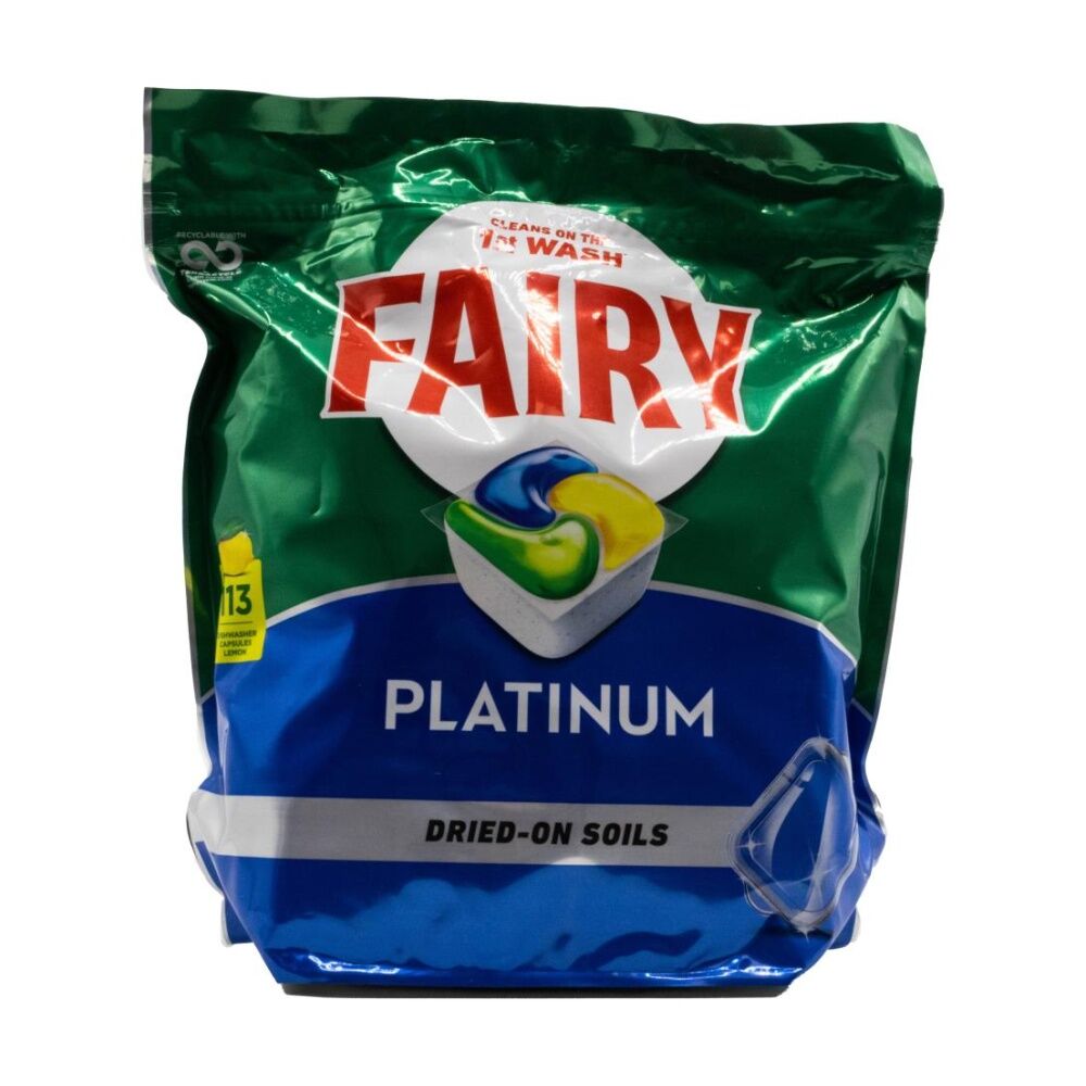 2x 113pc Fairy Grease Cutting All-In-One Dishwashing Capsules Platinum Lemon