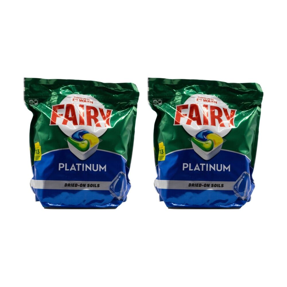 2x 113pc Fairy Grease Cutting All-In-One Dishwashing Capsules Platinum Lemon