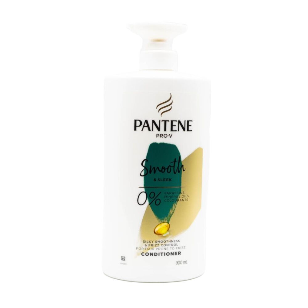 3PK Pantene Pro V Smooth & Sleek Frizz Control Hair Conditioner 900ml