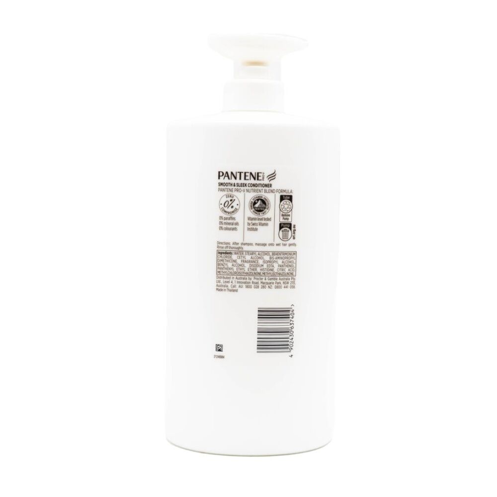 3PK Pantene Pro V Smooth & Sleek Frizz Control Hair Conditioner 900ml