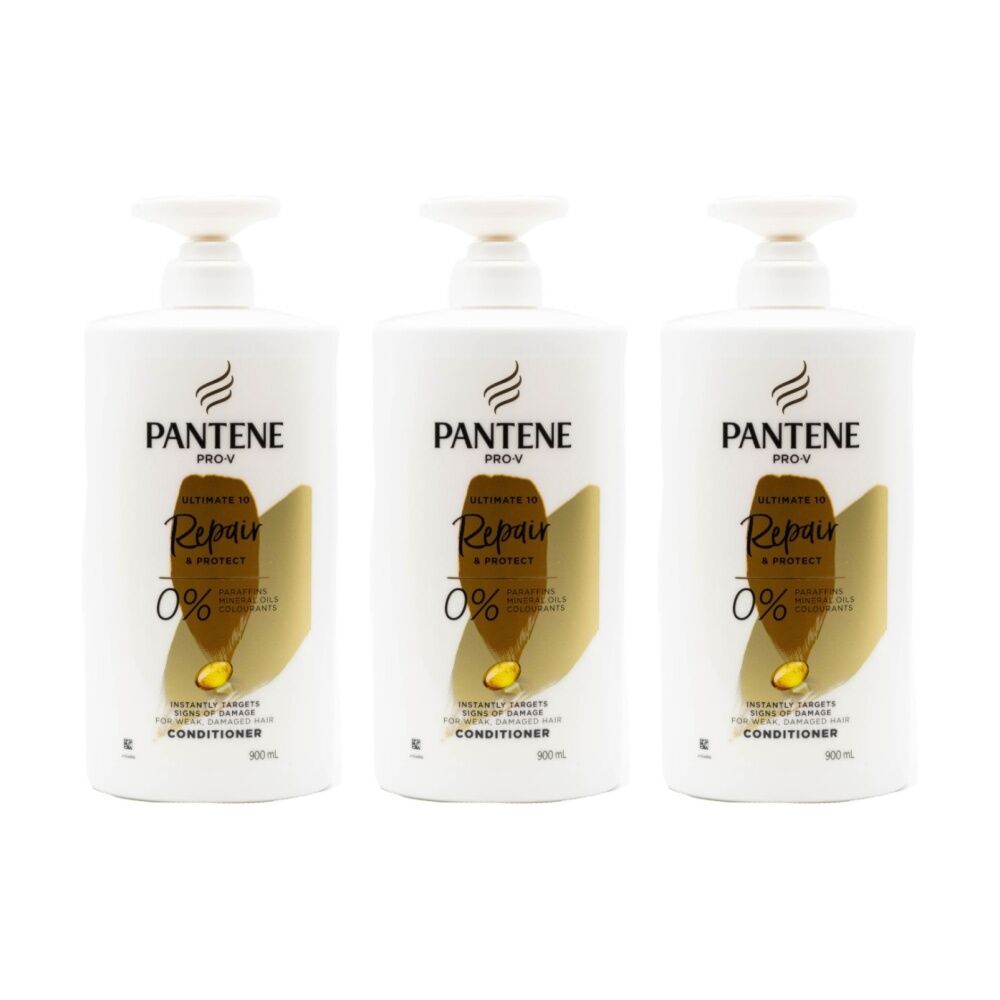 3PK Pantene Pro V Repair & Protect Ultimate 10 Hair Conditioner 900ml