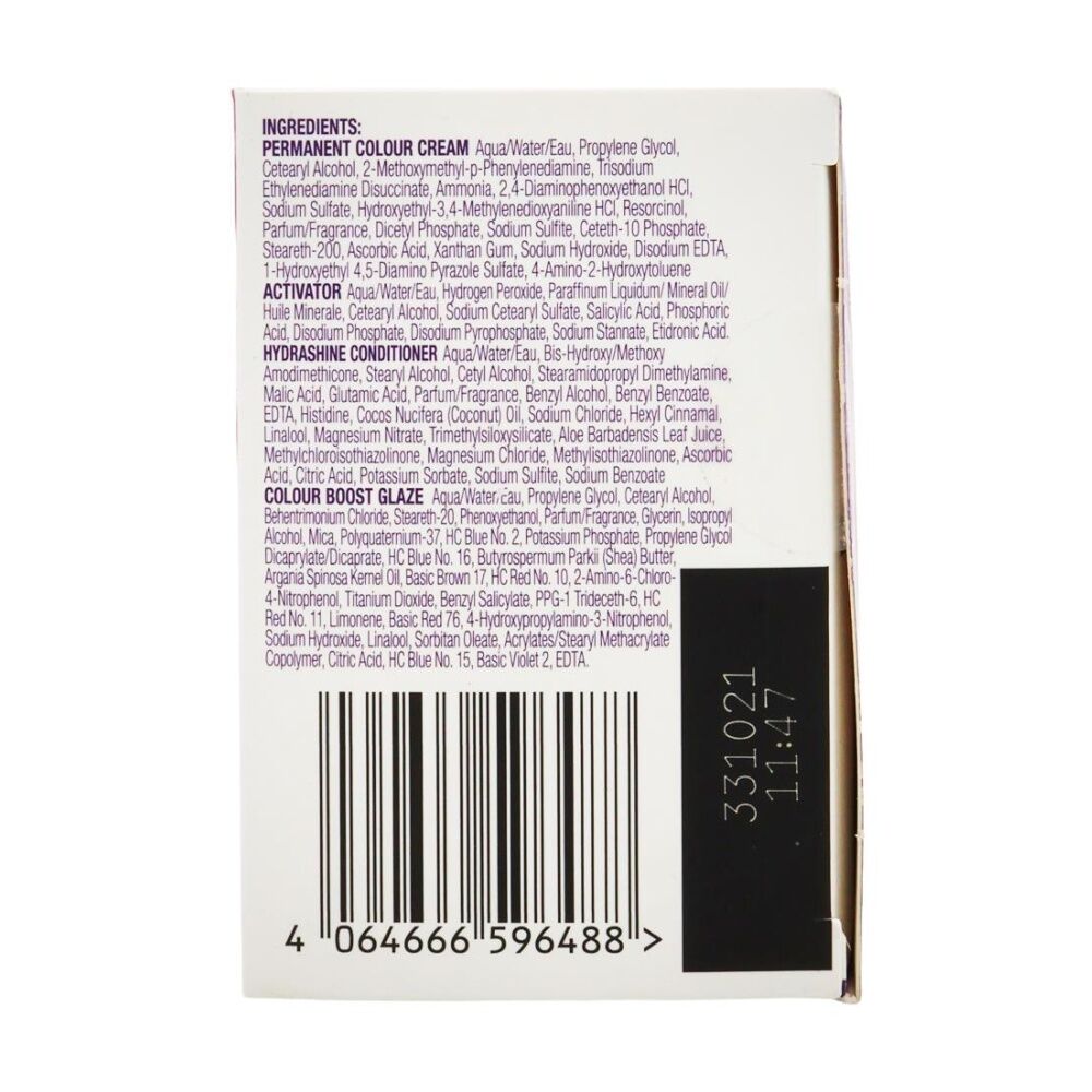 3PK Clairol Permanent Hair Colour 1 Application Bold & Bright 20 Black Licorice