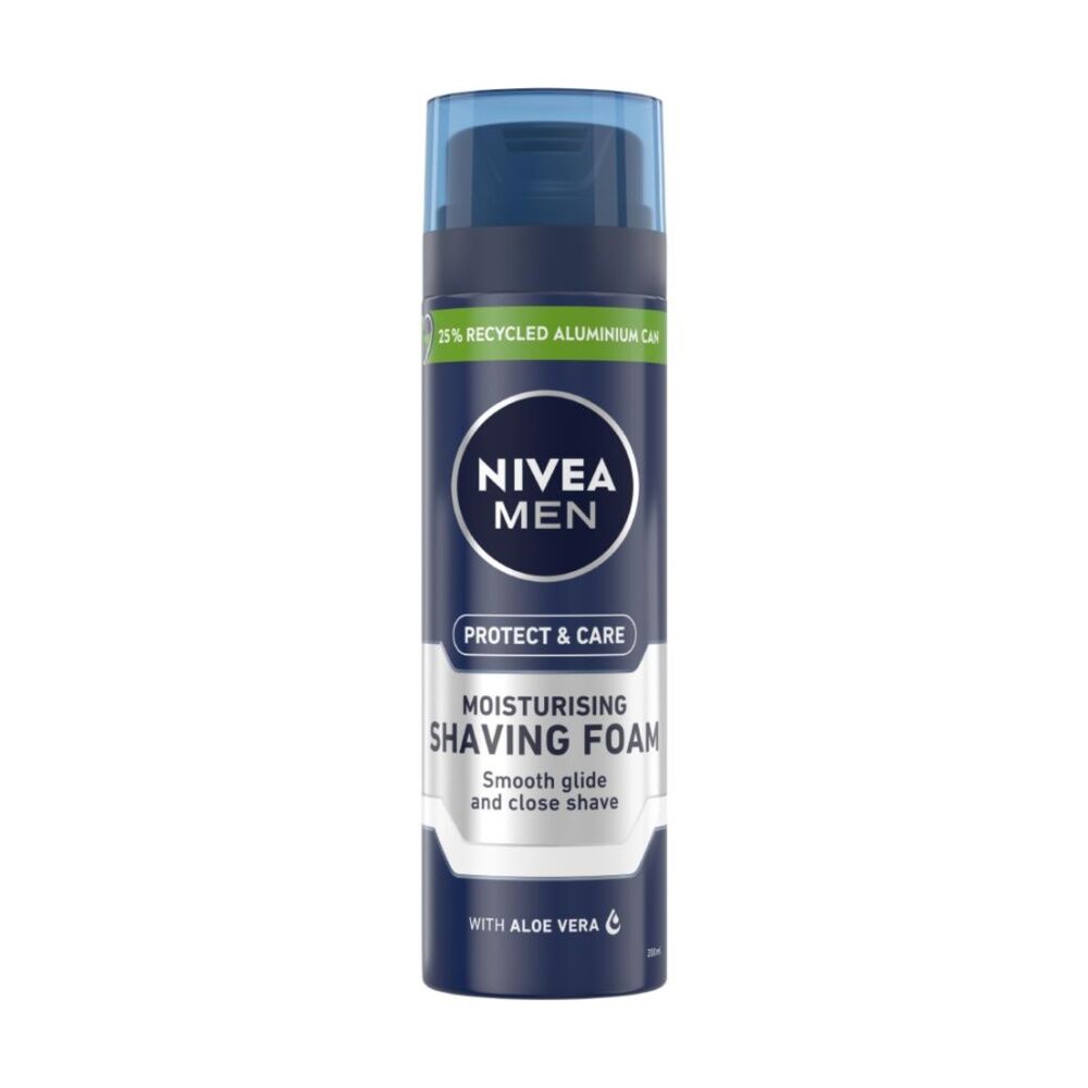 12PK Nivea Men Shaving Foam Protect And Care Moisturising With Aloe Vera 200mL