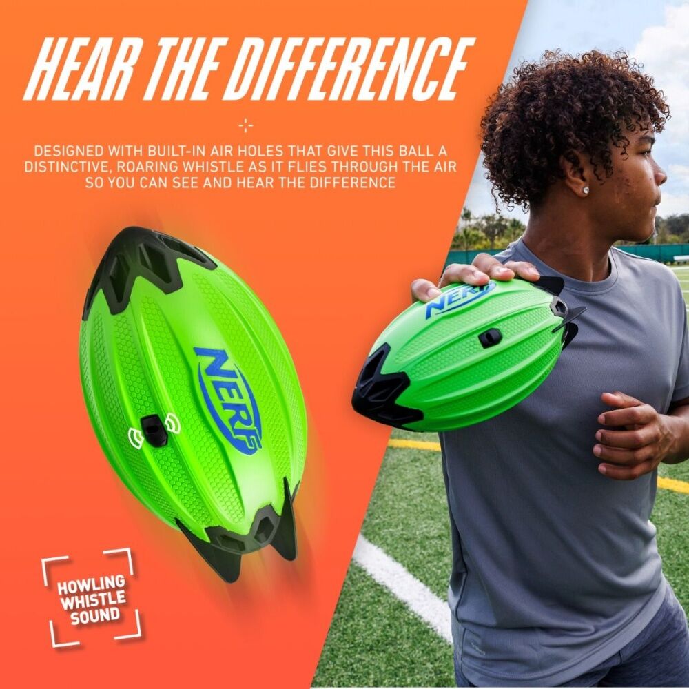 Nerf Vortex Soft Foam Aerodynamic Long Distance Rocket Football Green