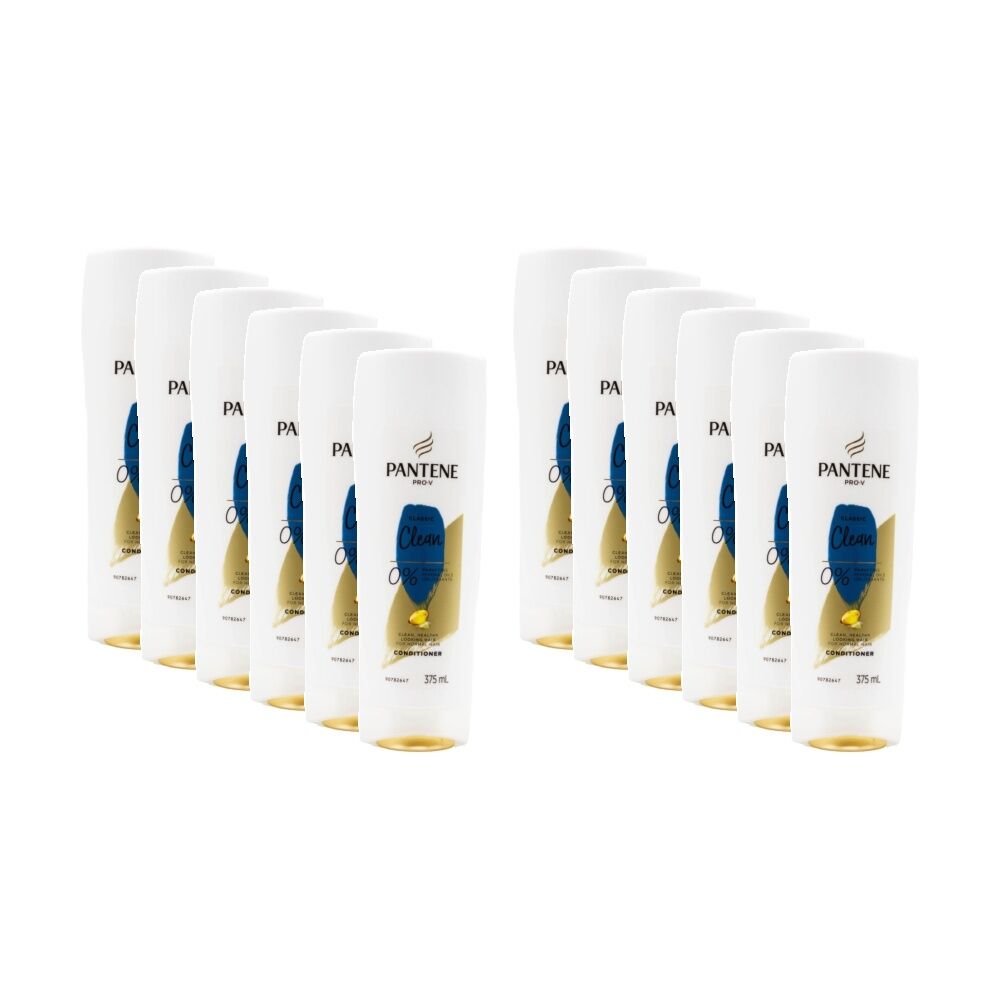 12PK Pantene Pro V Classic Clean Conditioner For Normal/Oily Hair 375ml
