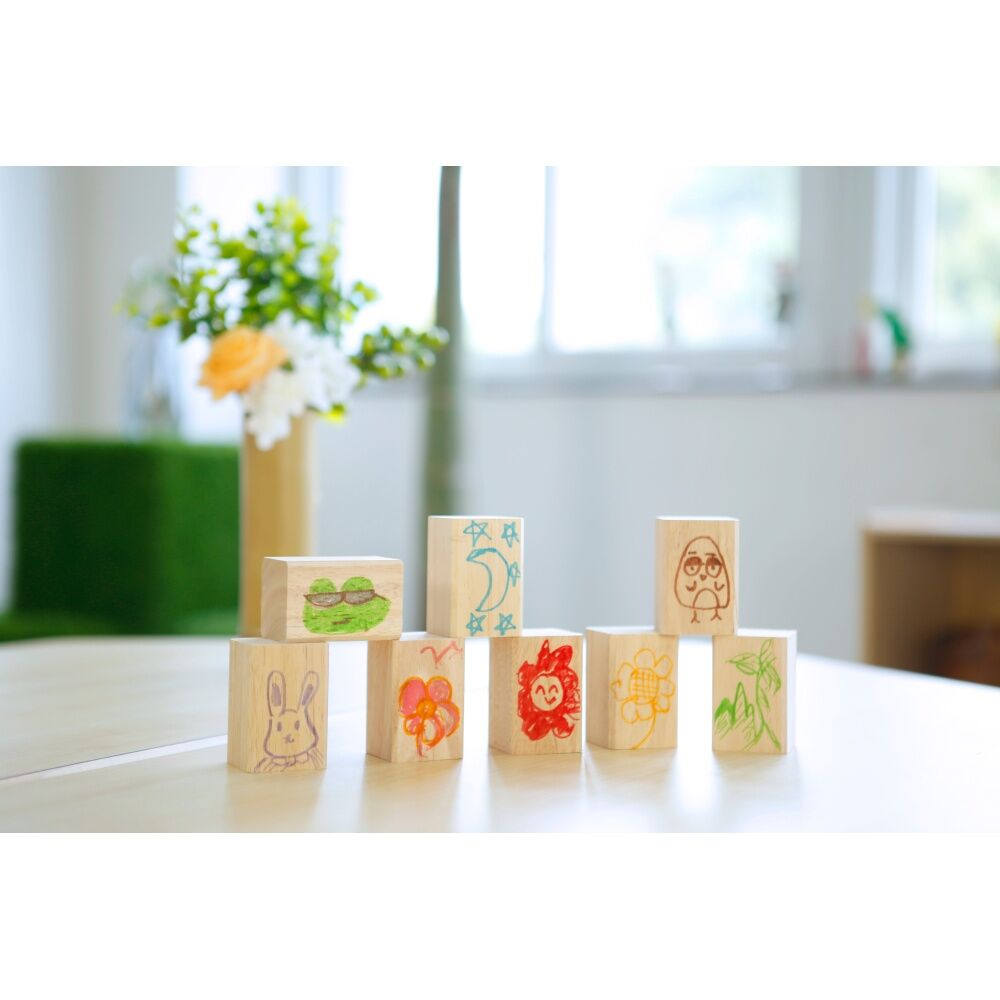 100pc Educationall Wooden Offcuts Natural Solid Wood Craft 3y+