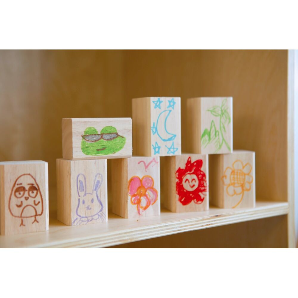 100pc Educationall Wooden Offcuts Natural Solid Wood Craft 3y+