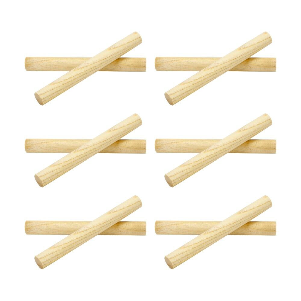 6PK Vivaio Claves 1 Pair Wooden Percussion Instrument Music Kids Toy 20cm 3y+