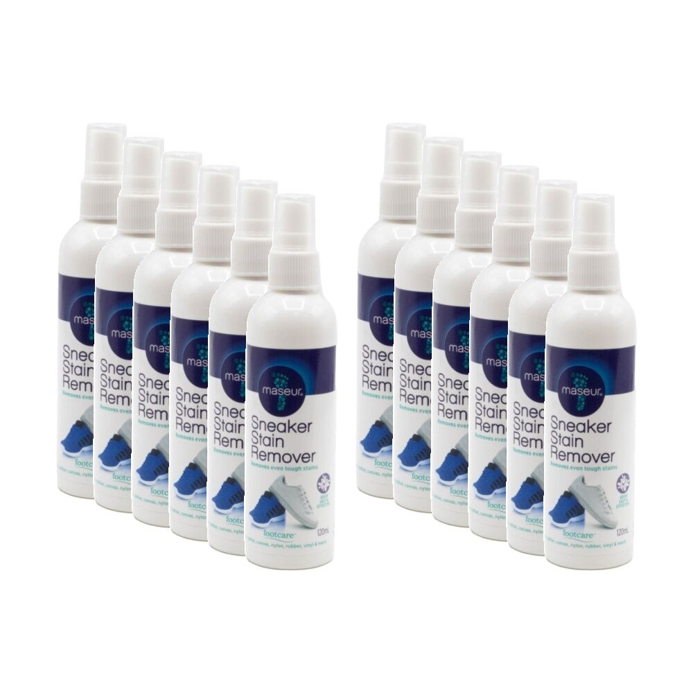 12PK Maseur Sneaker Stain Remover Leather Canvas Nylon Rubber Vinyl & Mesh 75ml