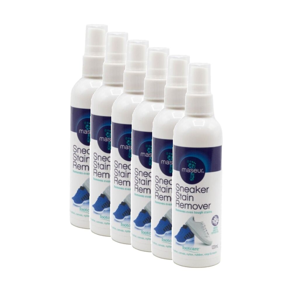 6PK Maseur Sneaker Stain Remover Leather Canvas Nylon Rubber Vinyl & Mesh 75ml