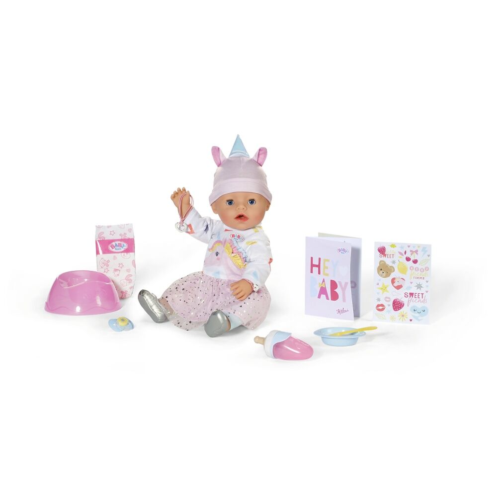 Baby Born Emma in Unicorn Style 43cm Doll & Accessories Kids/Toddler Toy 3y+