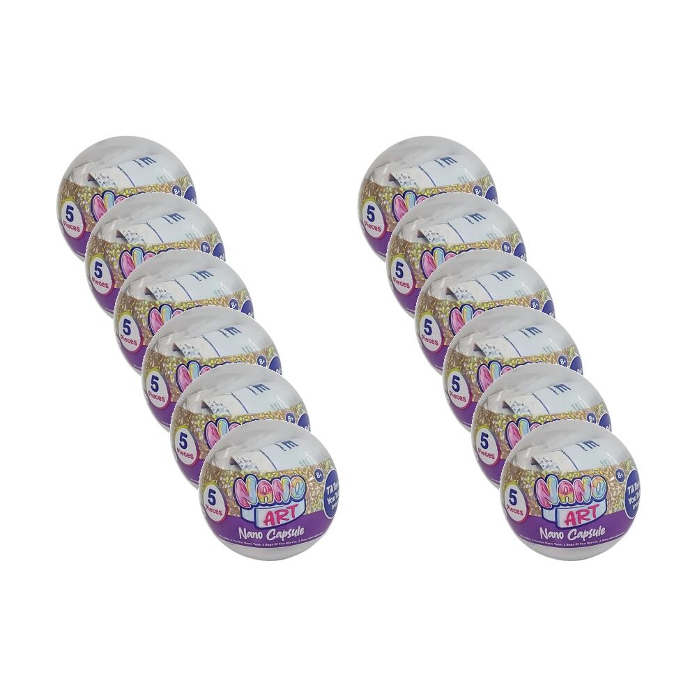 12PK Born To Play Nano Art Capsule Craft Kit Assorted Kids 8y+