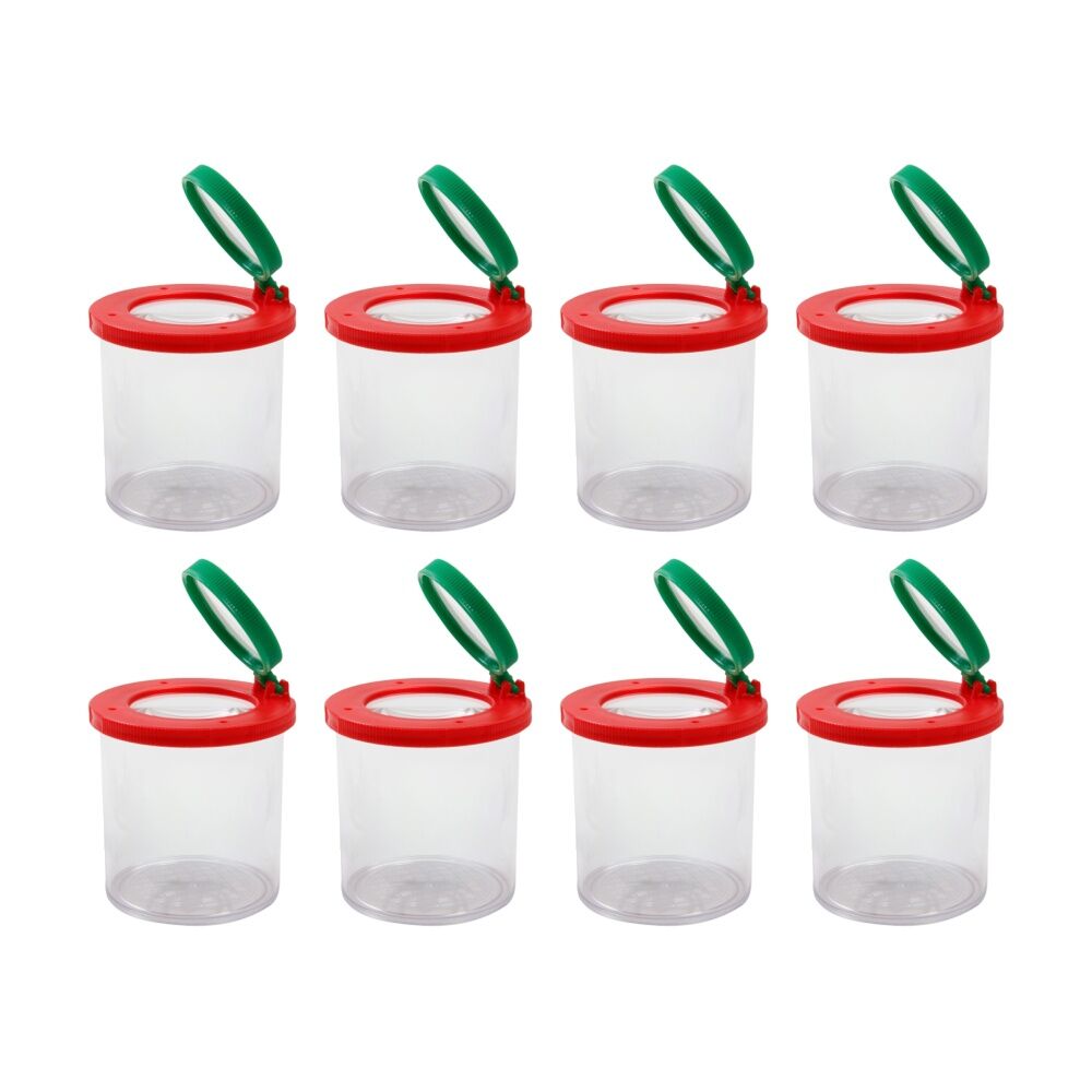 8PK Vivaio Insect Box Bug Viewer W/ Dual 2x And 3.5x Magnifying Lids 3y+